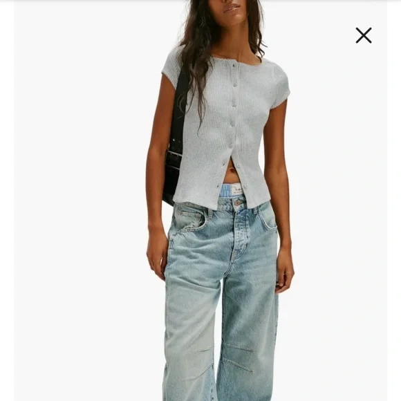 NWT Free People Most Wanted Cardi | Medium | Light Heather - Picture 4 of 8